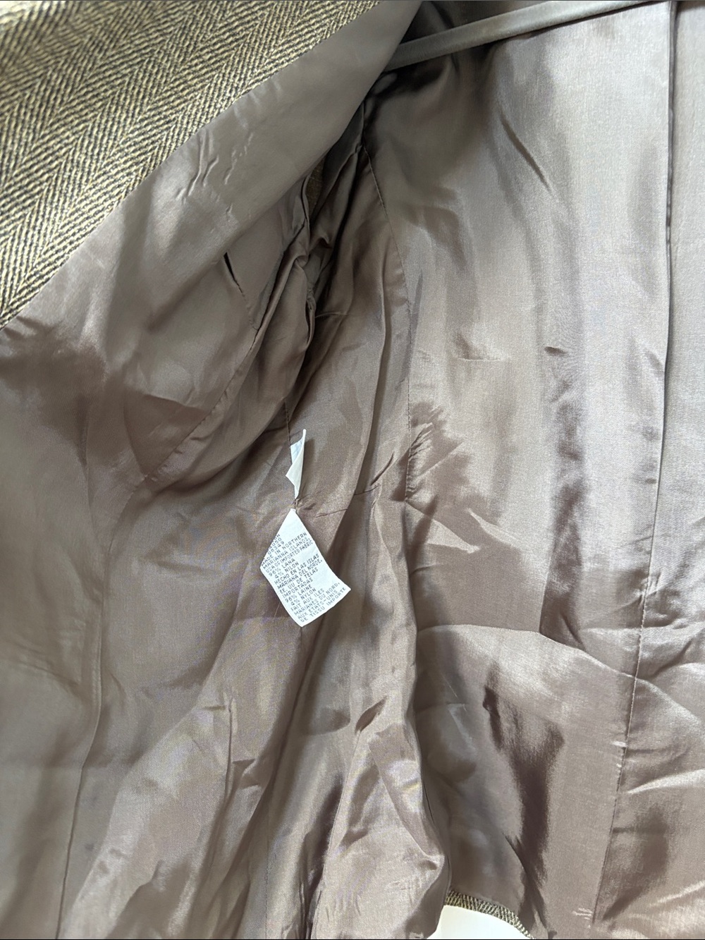 Rena Rowan Women's Taupe Herringbone Blazer Jacket - Picture 6 of 14